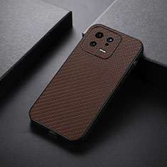 Coque Luxe Cuir Housse Etui B01H pour Xiaomi Mi 13 5G Marron