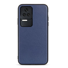 Coque Luxe Cuir Housse Etui B01H pour Xiaomi Redmi K50 5G Bleu