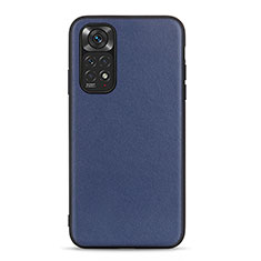Coque Luxe Cuir Housse Etui B01H pour Xiaomi Redmi Note 11 4G (2022) Bleu