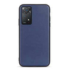 Coque Luxe Cuir Housse Etui B01H pour Xiaomi Redmi Note 11 Pro 4G Bleu