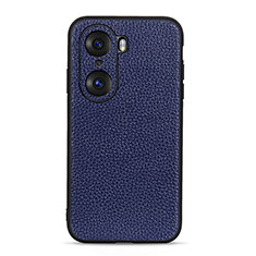 Coque Luxe Cuir Housse Etui B02H pour Huawei Honor 60 5G Bleu