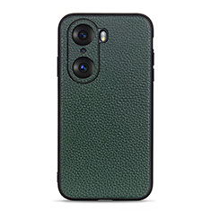 Coque Luxe Cuir Housse Etui B02H pour Huawei Honor 60 5G Vert