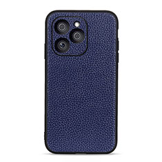 Coque Luxe Cuir Housse Etui B02H pour Huawei Honor 60 SE 5G Bleu