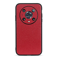 Coque Luxe Cuir Housse Etui B02H pour Huawei Honor Magic4 Pro 5G Rouge