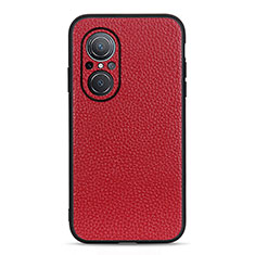 Coque Luxe Cuir Housse Etui B02H pour Huawei Nova 9 SE Rouge