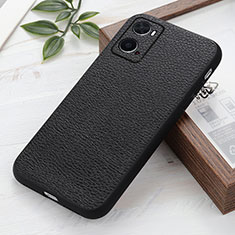 Coque Luxe Cuir Housse Etui B02H pour Oppo A76 Noir