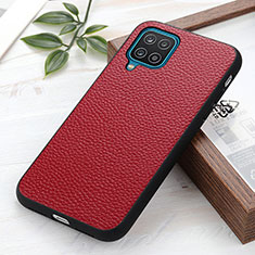 Coque Luxe Cuir Housse Etui B02H pour Samsung Galaxy A12 5G Rouge