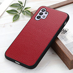 Coque Luxe Cuir Housse Etui B02H pour Samsung Galaxy A32 5G Rouge