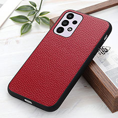 Coque Luxe Cuir Housse Etui B02H pour Samsung Galaxy A33 5G Rouge