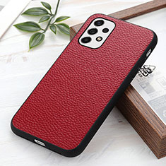 Coque Luxe Cuir Housse Etui B02H pour Samsung Galaxy A53 5G Rouge