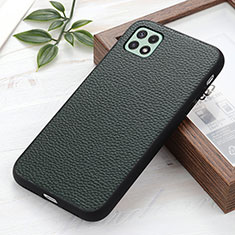 Coque Luxe Cuir Housse Etui B02H pour Samsung Galaxy F42 5G Vert