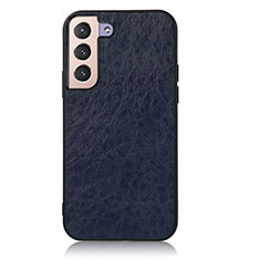 Coque Luxe Cuir Housse Etui B02H pour Samsung Galaxy S21 FE 5G Bleu