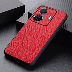 Coque Luxe Cuir Housse Etui B02H pour Vivo T1 5G Rouge