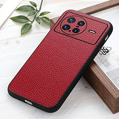 Coque Luxe Cuir Housse Etui B02H pour Vivo X Note Rouge