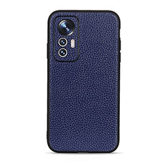 Coque Luxe Cuir Housse Etui B02H pour Xiaomi Mi 12 5G Bleu