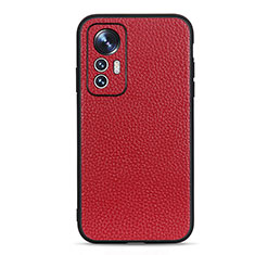 Coque Luxe Cuir Housse Etui B02H pour Xiaomi Mi 12 5G Rouge