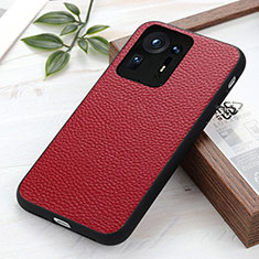 Coque Luxe Cuir Housse Etui B02H pour Xiaomi Mi Mix 4 5G Rouge