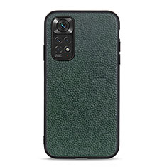 Coque Luxe Cuir Housse Etui B02H pour Xiaomi Redmi Note 11S 4G Vert