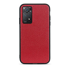 Coque Luxe Cuir Housse Etui B02H pour Xiaomi Redmi Note 12 Pro 4G Rouge