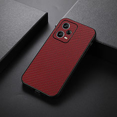 Coque Luxe Cuir Housse Etui B02H pour Xiaomi Redmi Note 12 Pro 5G Rouge