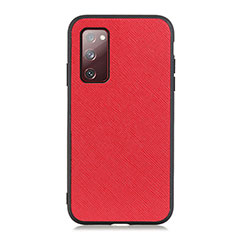 Coque Luxe Cuir Housse Etui B03H pour Samsung Galaxy S20 FE 5G Rouge