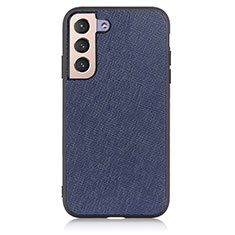 Coque Luxe Cuir Housse Etui B03H pour Samsung Galaxy S21 5G Bleu