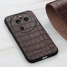 Coque Luxe Cuir Housse Etui B04H pour Oppo Find X6 5G Marron