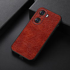 Coque Luxe Cuir Housse Etui B05H pour Huawei Honor 60 Pro 5G Marron