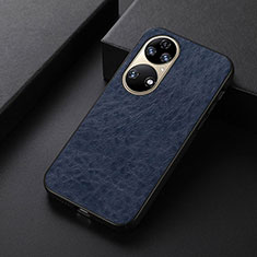 Coque Luxe Cuir Housse Etui B05H pour Huawei P50 Bleu