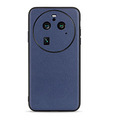 Coque Luxe Cuir Housse Etui B05H pour Oppo Find X6 5G Bleu