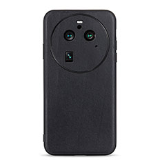 Coque Luxe Cuir Housse Etui B05H pour Oppo Find X6 5G Noir