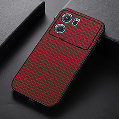 Coque Luxe Cuir Housse Etui B05H pour Oppo K10 5G Rouge