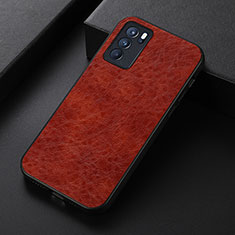 Coque Luxe Cuir Housse Etui B05H pour Oppo Reno6 Pro 5G India Marron