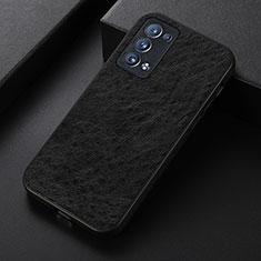 Coque Luxe Cuir Housse Etui B05H pour Oppo Reno6 Pro+ Plus 5G Noir