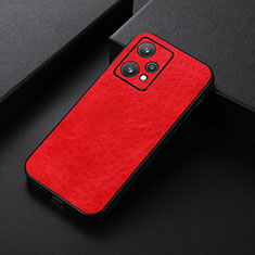 Coque Luxe Cuir Housse Etui B05H pour Realme 9 5G Rouge