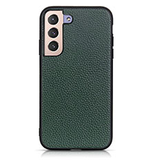 Coque Luxe Cuir Housse Etui B05H pour Samsung Galaxy S21 FE 5G Vert