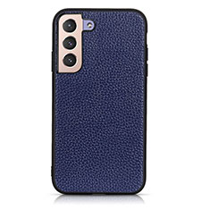 Coque Luxe Cuir Housse Etui B05H pour Samsung Galaxy S21 Plus 5G Bleu