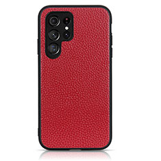 Coque Luxe Cuir Housse Etui B05H pour Samsung Galaxy S21 Ultra 5G Rouge