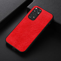 Coque Luxe Cuir Housse Etui B05H pour Xiaomi Redmi Note 11 4G (2022) Rouge