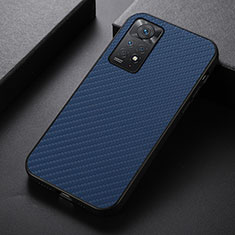 Coque Luxe Cuir Housse Etui B05H pour Xiaomi Redmi Note 11 Pro 4G Bleu