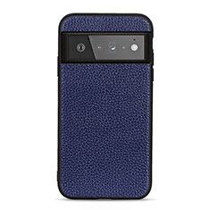 Coque Luxe Cuir Housse Etui B06H pour Google Pixel 6 Pro 5G Bleu