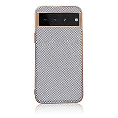 Coque Luxe Cuir Housse Etui B06H pour Google Pixel 7 Pro 5G Argent