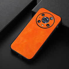 Coque Luxe Cuir Housse Etui B06H pour Huawei Honor Magic4 Pro 5G Orange