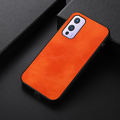 Coque Luxe Cuir Housse Etui B06H pour OnePlus 9 5G Orange