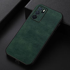 Coque Luxe Cuir Housse Etui B06H pour Oppo A16 Vert