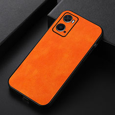 Coque Luxe Cuir Housse Etui B06H pour Oppo A76 Orange