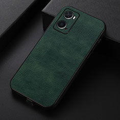 Coque Luxe Cuir Housse Etui B06H pour Oppo A76 Vert