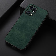 Coque Luxe Cuir Housse Etui B06H pour Oppo Find X5 Pro 5G Vert