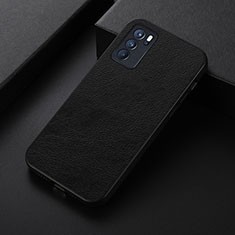 Coque Luxe Cuir Housse Etui B06H pour Oppo Reno6 Pro 5G India Noir