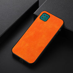 Coque Luxe Cuir Housse Etui B06H pour Samsung Galaxy F42 5G Orange